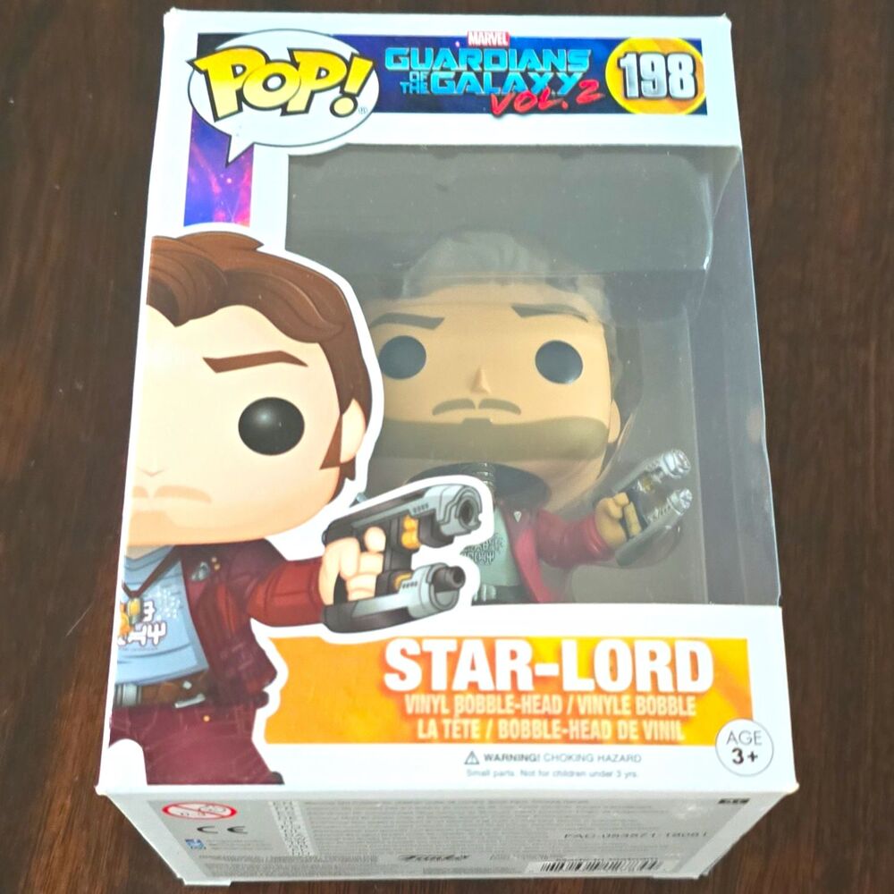 Funko Pop! Marvel Star-Lord Vinyl Bobble-Head #198